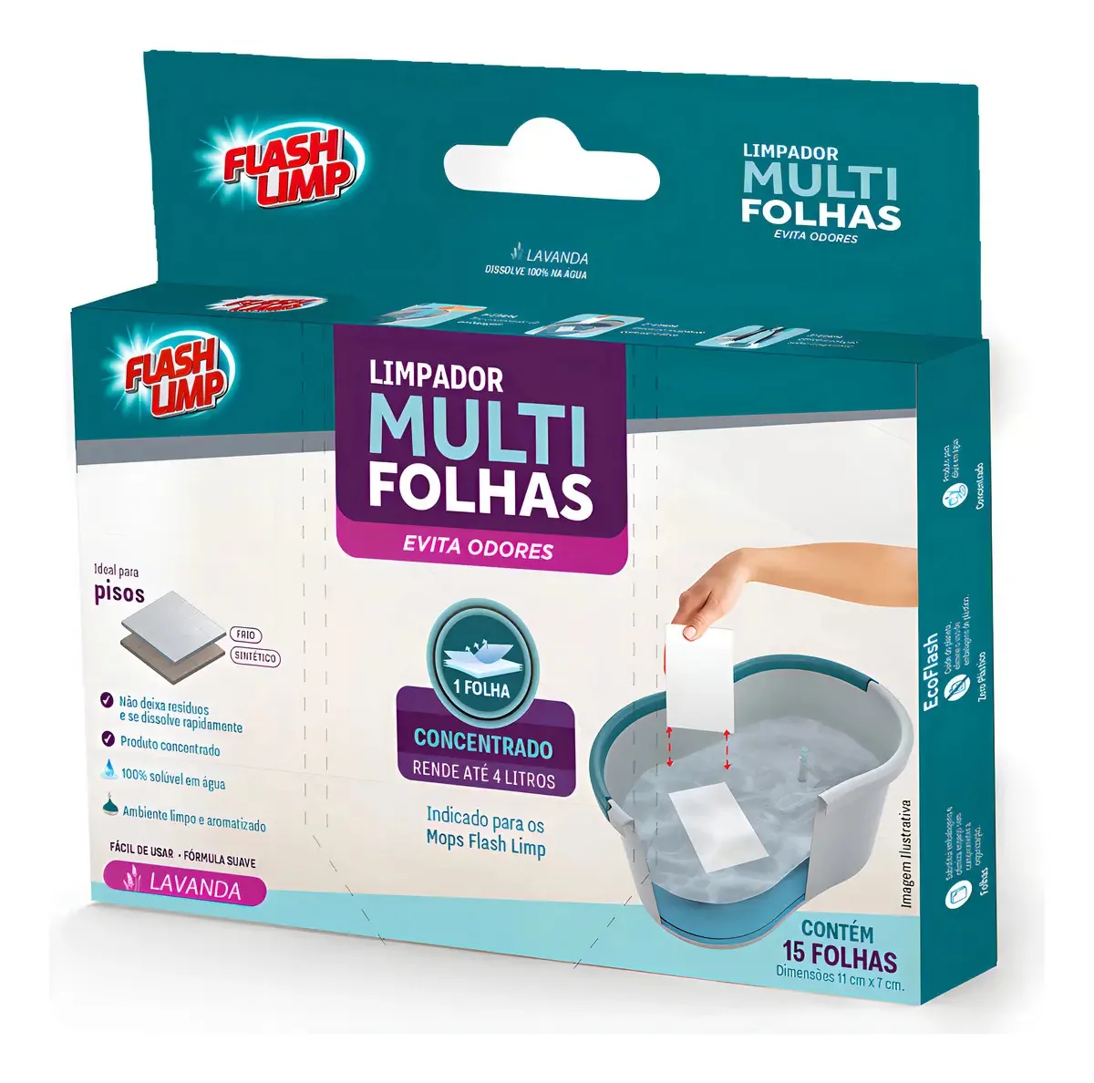 Limpador Multifolhas Lavanda, Flash Limp