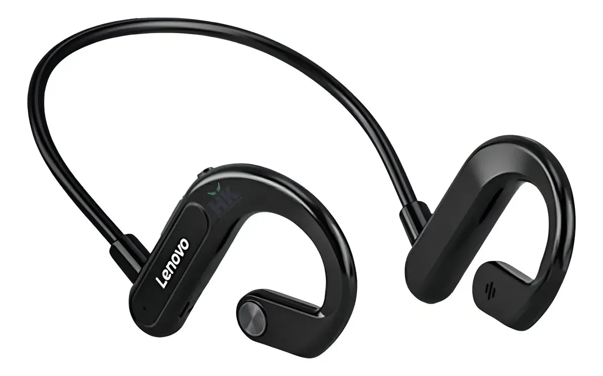 Fone Condução Óssea Lenovo X3 Bluetooth Cor Preto Luz Preto