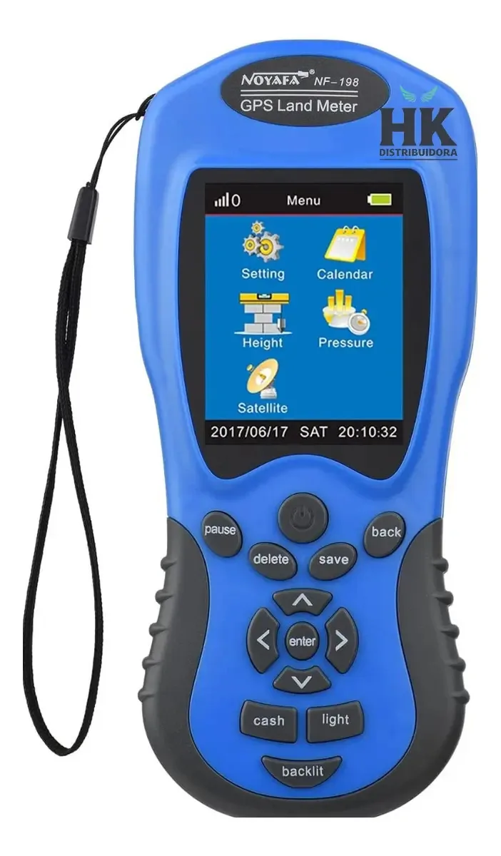 Medidor Gps Agrícola Área Rural Nf-198 Cor Azul