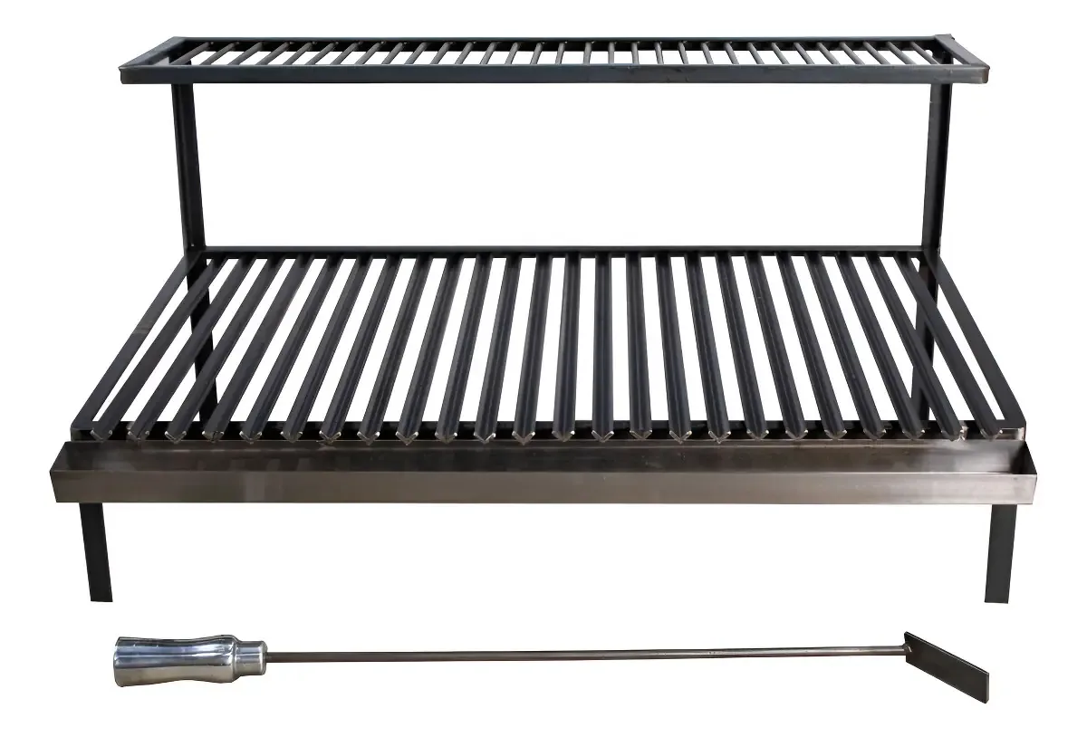 Grelha Parrilla Rústica Argentina 75cm P/ Alvenaria+atiçador