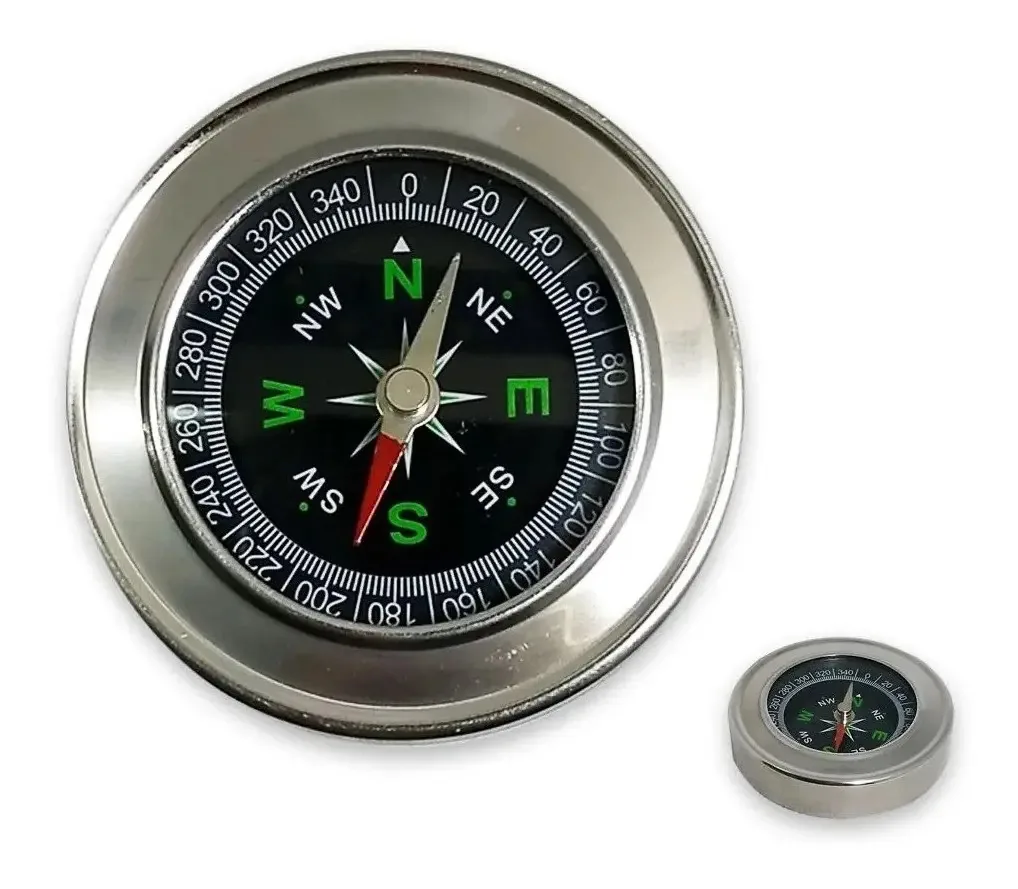 Bússola P Profissional Metal Bolso Camping Caça Trilha Pesca