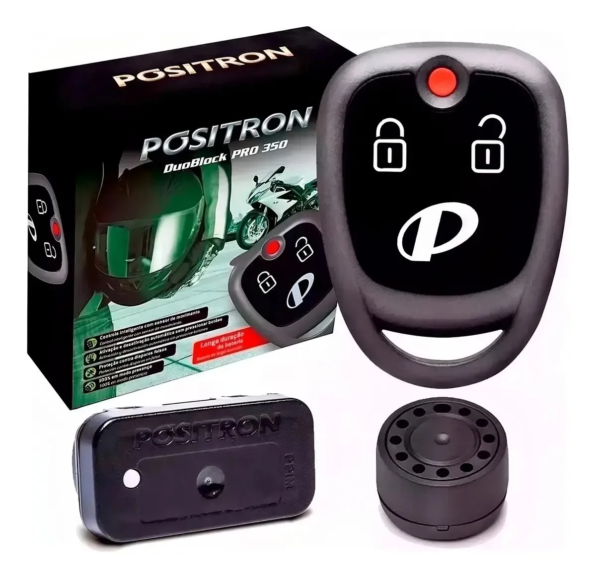 Alarme Moto Cb300 Positron Duoblock Pro G8 Função Presença