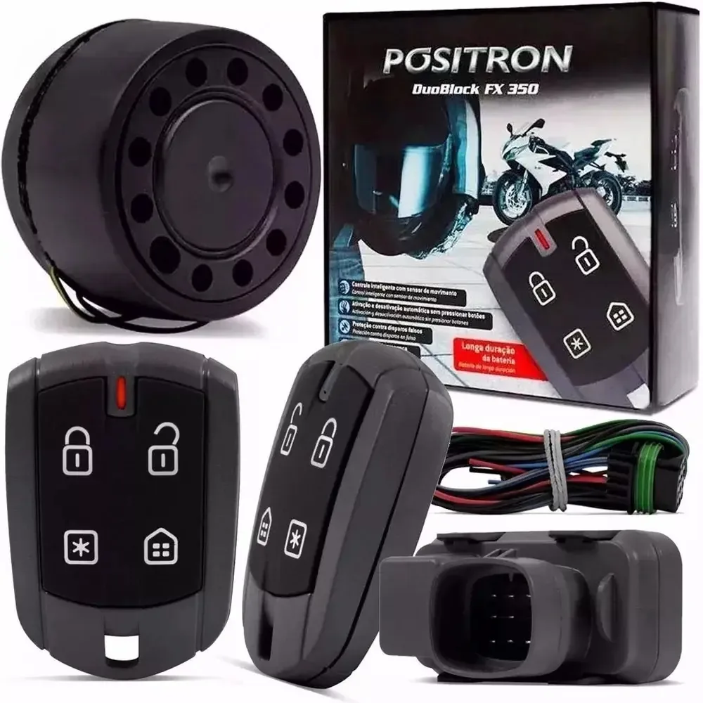 Alarme Para Moto Pósitron Duoblock G8 Biz Presença 2013