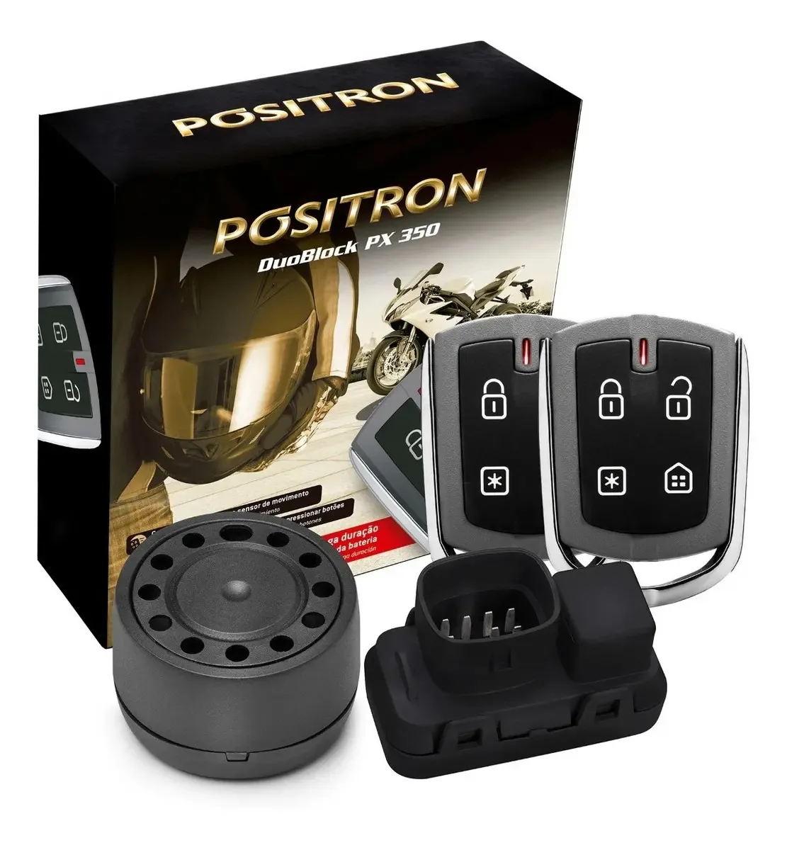 Alarme de motocicleta Positron Db Px350 de presença total