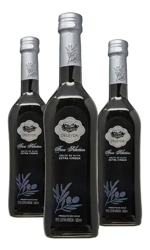 Kit 3 Azeites Chileno Deleyda Extra Virgem Premium 500ml