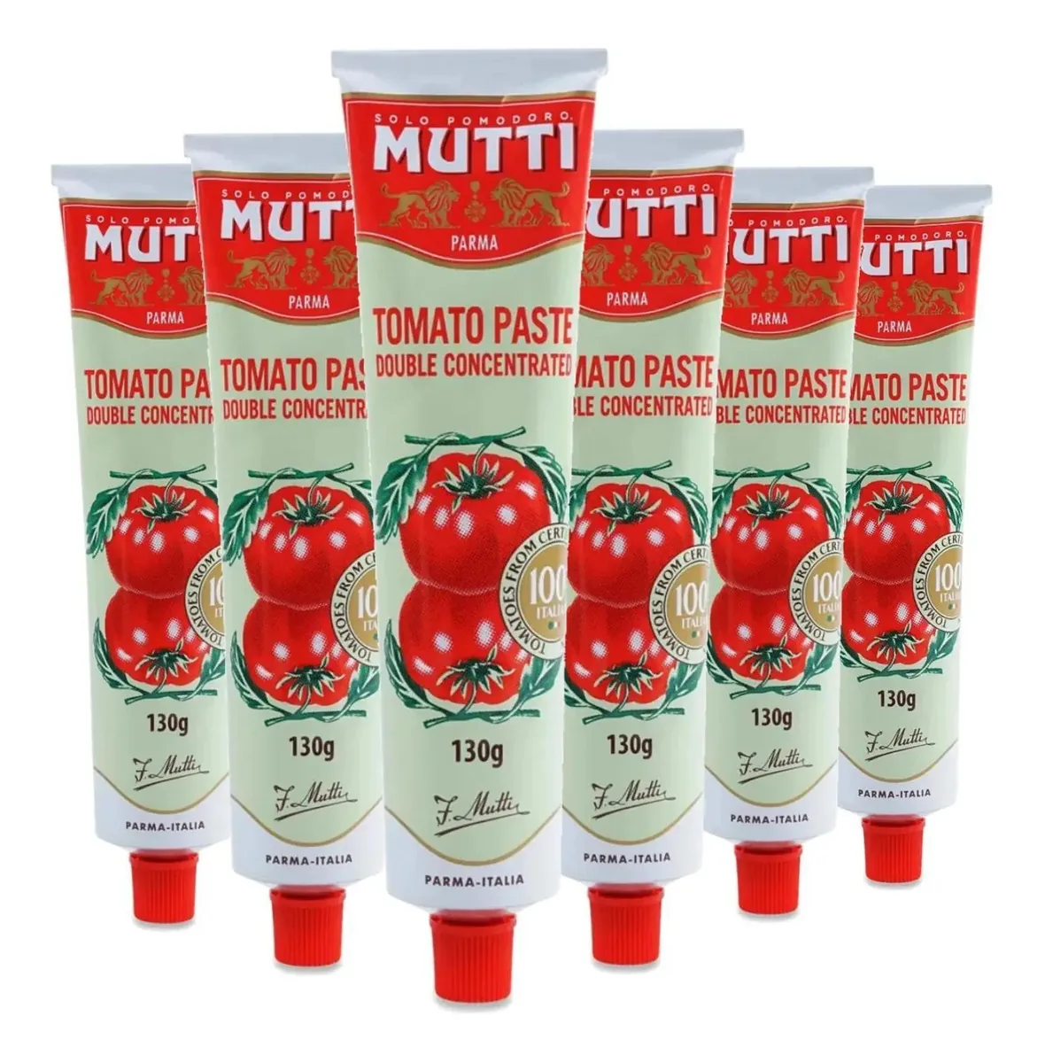 Pasta Mutti De Tomate Concentrado Tubo 130g 6 unidades