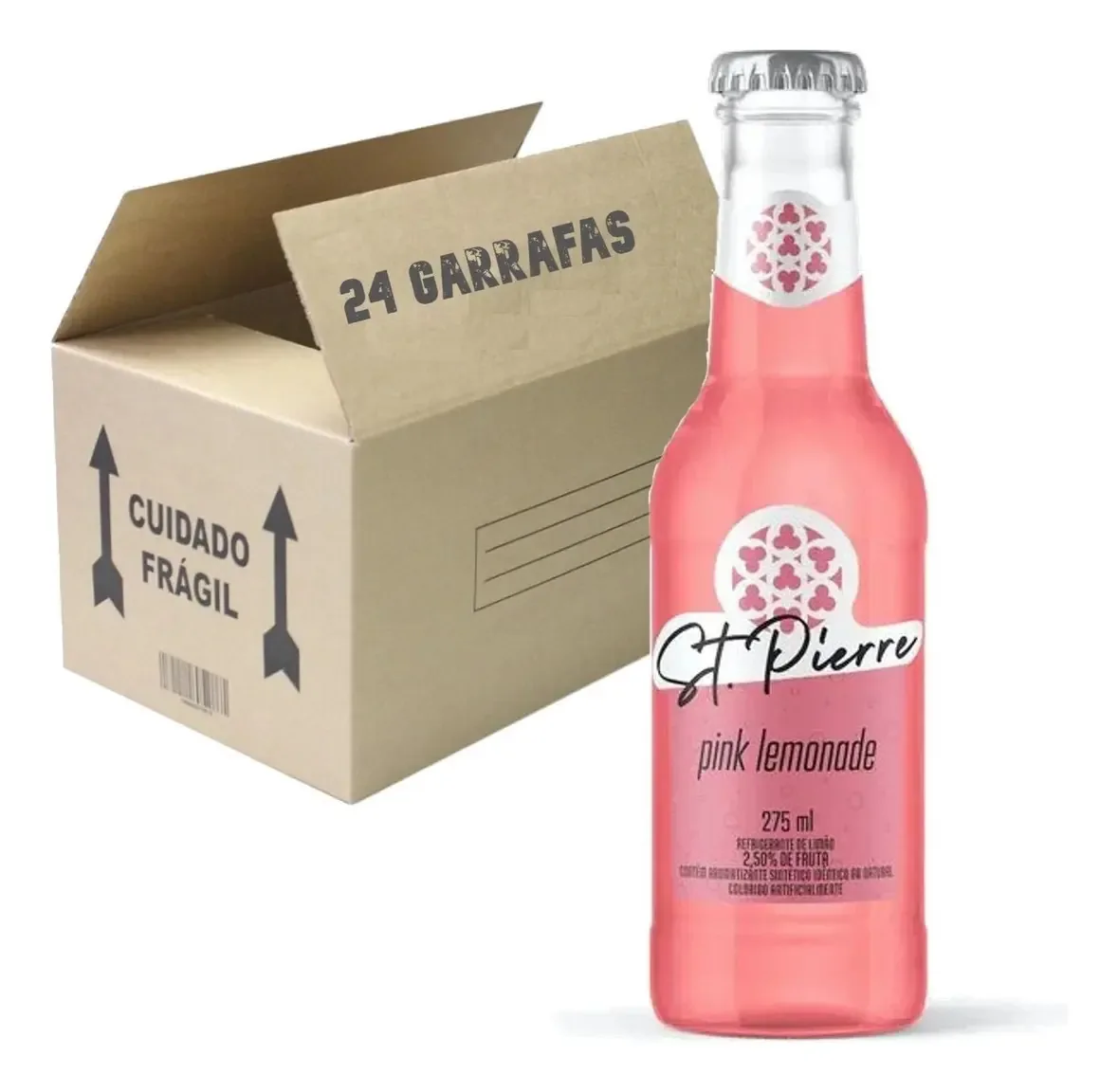 Refrigerante St Pierre Pink Lemonade Em Garrafa