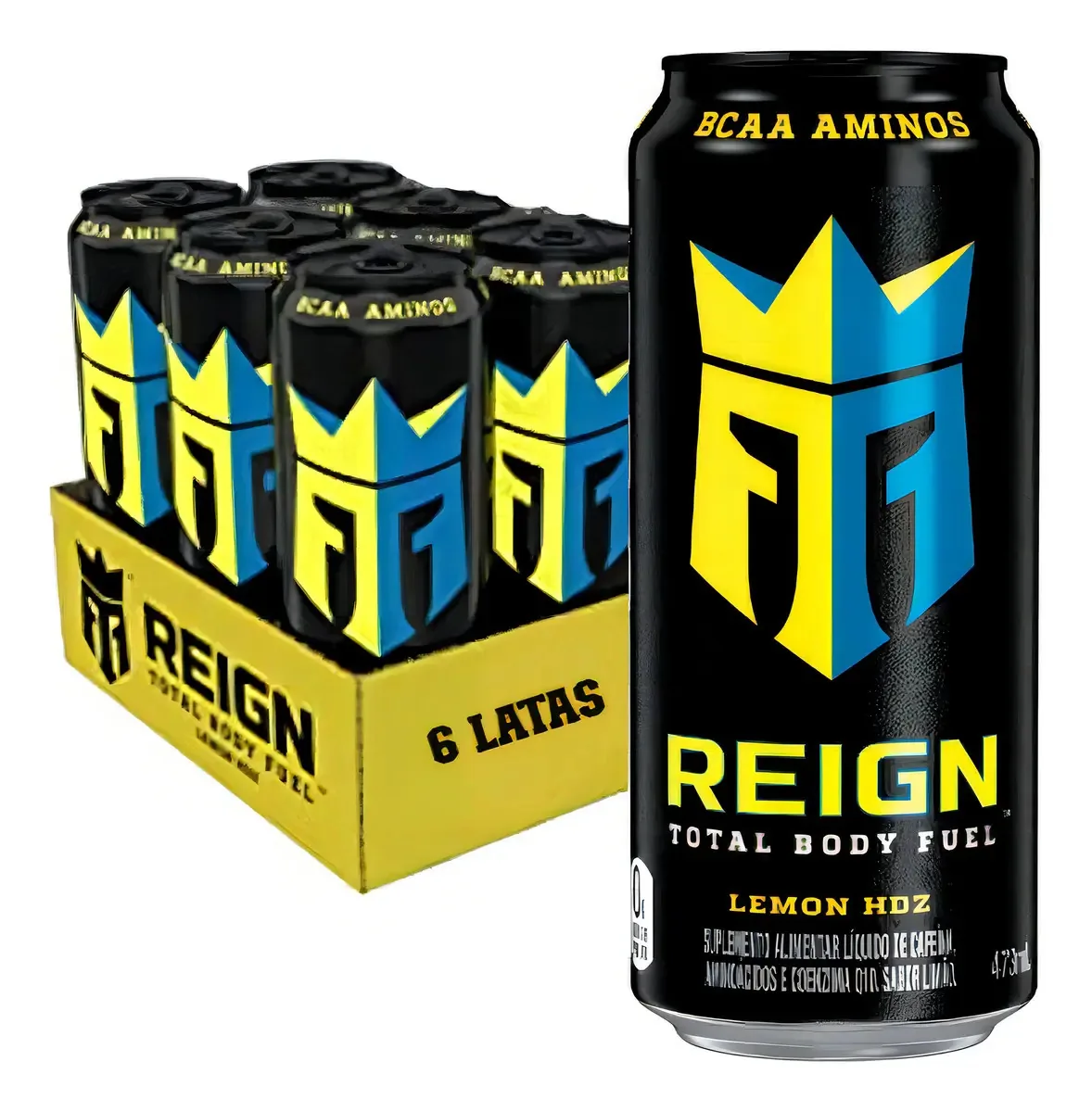 Energético Alta Performance Reign Lemon Hdz 473ml (6 Latas)