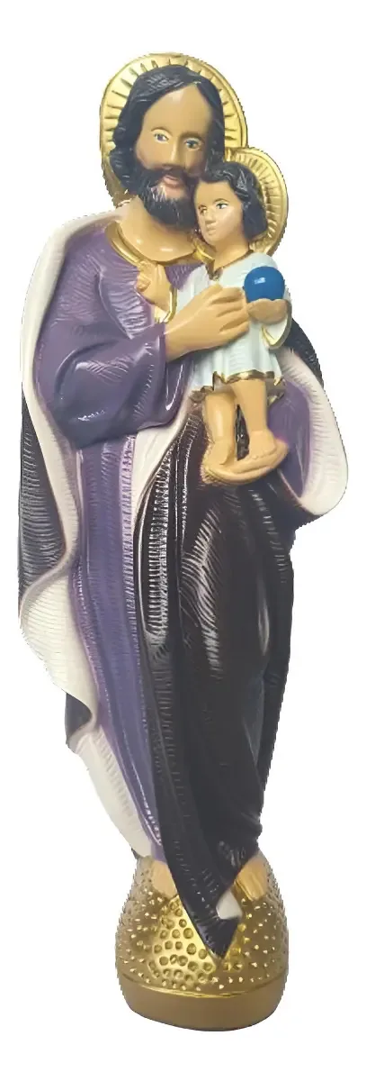 Imagem São José 32cm Artesanato Perola Estátua Religiosa em Gesso
