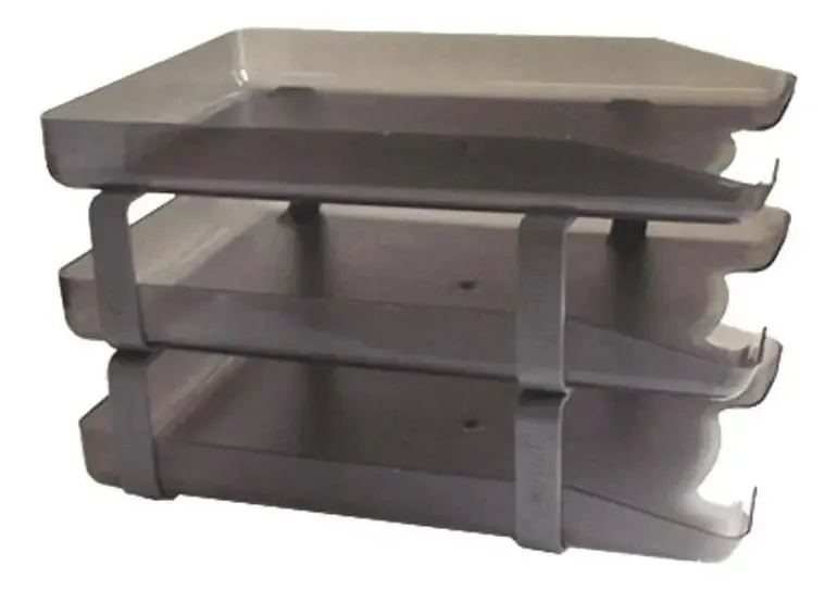 Porta Correspondencia Tripla Fixa Fume 1131 Acrinil