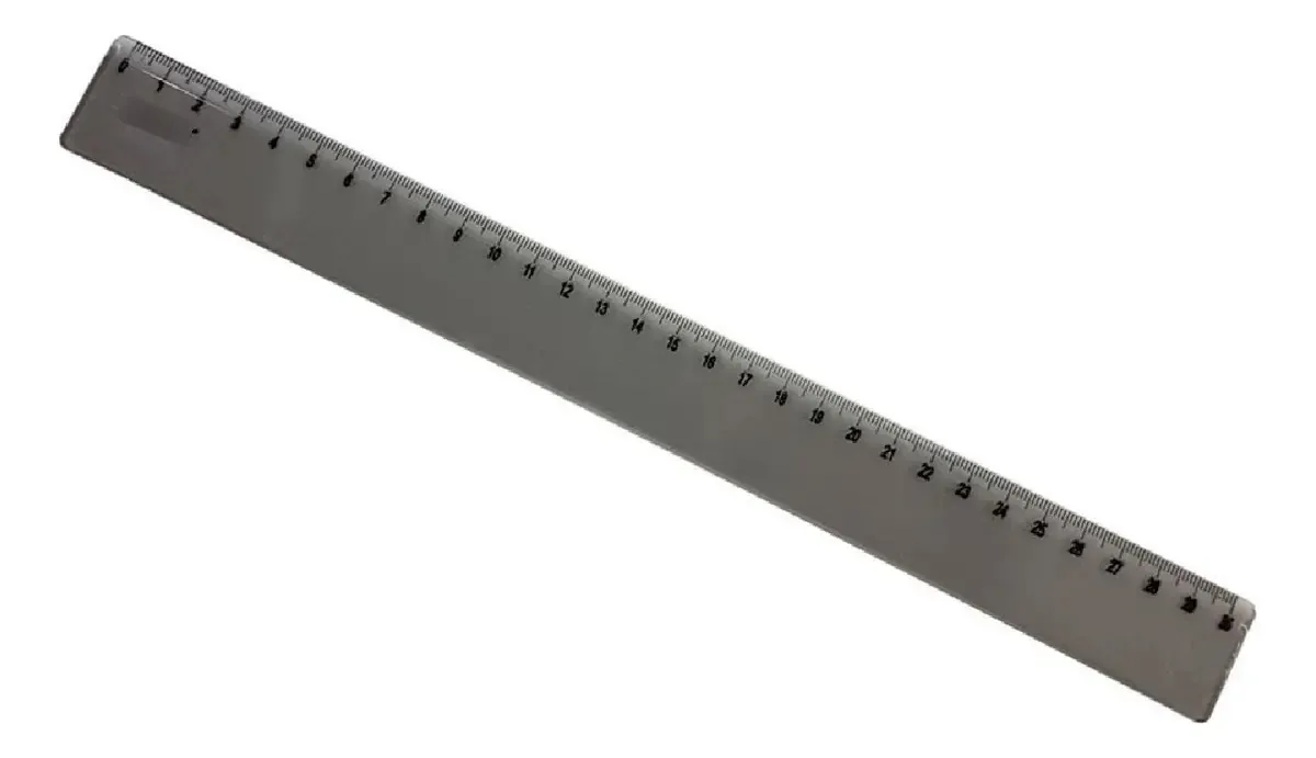 Regua Escolar 30cm Fumê Acrinil Armarinho