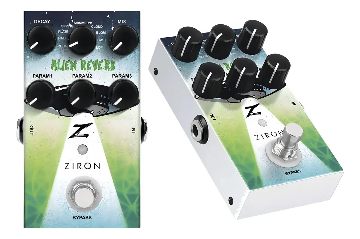 Pedal De Efeitos Guitar Ziron Alien C/ 9 Tipos De Reverb