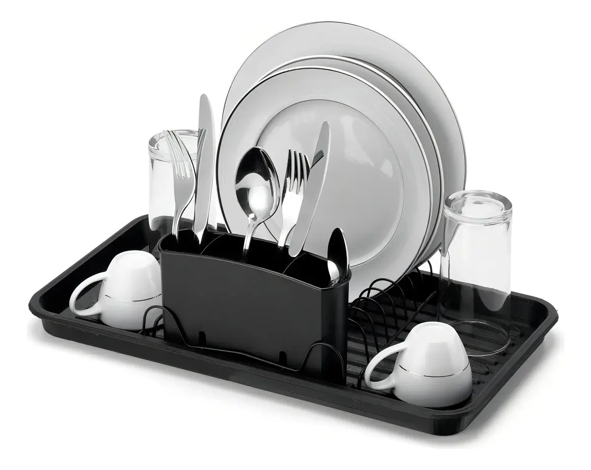 Escorredor Sempre Seco Black 8 Pratos Ref 2547