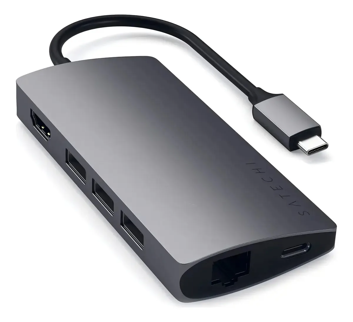 Adaptador Usb-c Satechi St-tcma2m Multiport Alumínio Cinza