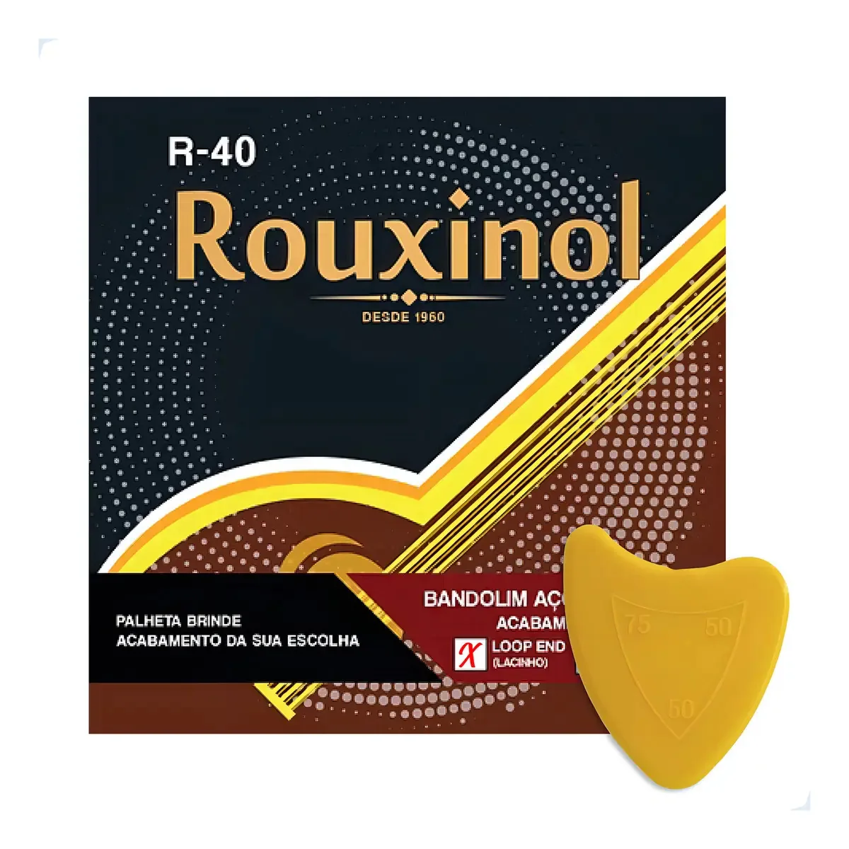 Encordoamento de Aço para Bandolim Rouxinol R40-LE com 8 Cordas