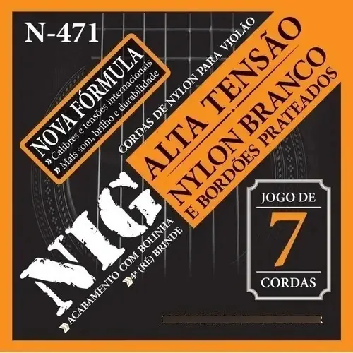 Cordas NIG N471 para Violão Nylon 7 Cordas Alta Tensão
