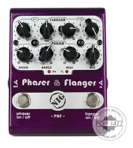 Pedal Análogo NIG PHF Lilás Efeitos Phaser e Flanger Para Guitarra