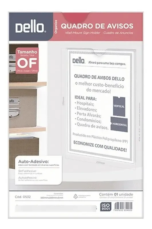 Quadro De Avisos Oficio Cristal