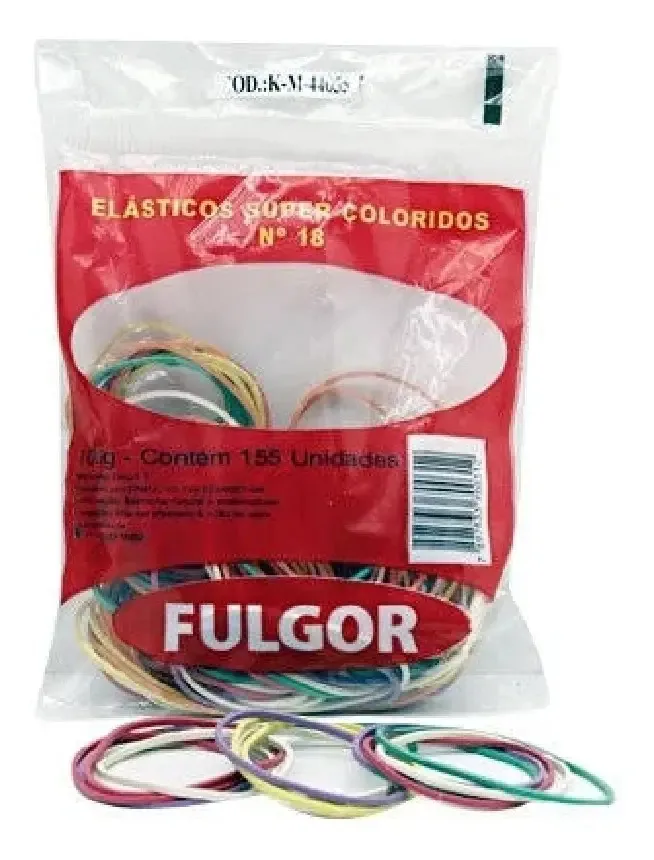 Elástico Colorido de Látex N.18 com 155 Unidades Fulgor