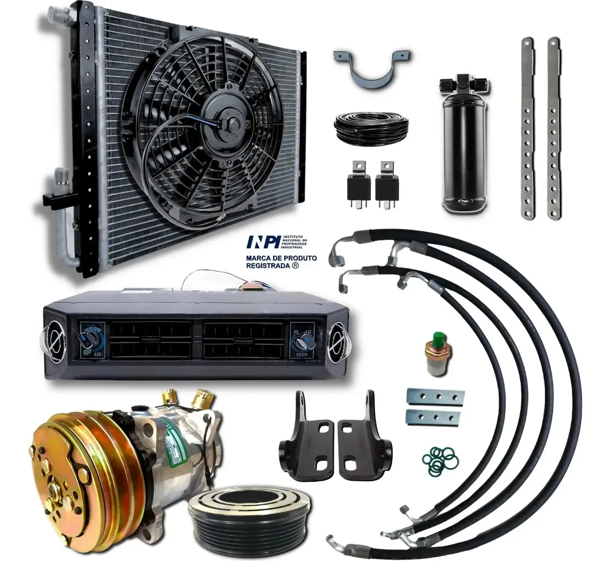 Kit Ar Condicionado Automotivo Universal Com Suporte