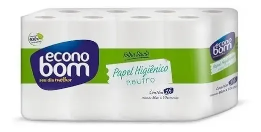Papel Hig Econobom Fd 30m C/16rl Neutro