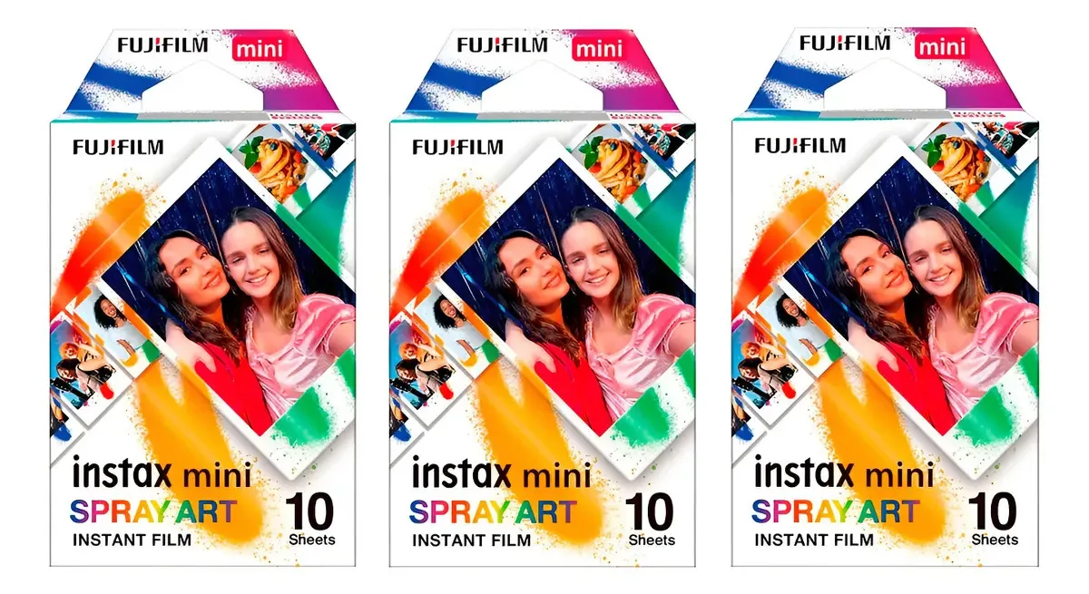 Film Instax Mini Spray Art - 30 Poses Colorido