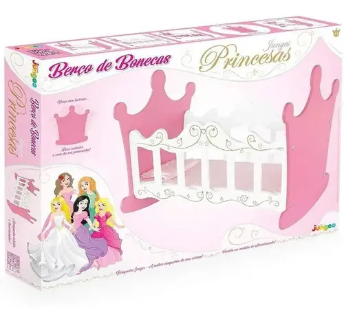Berco De Bonecas Princesas Em Mdf 51x60x41cm Junge