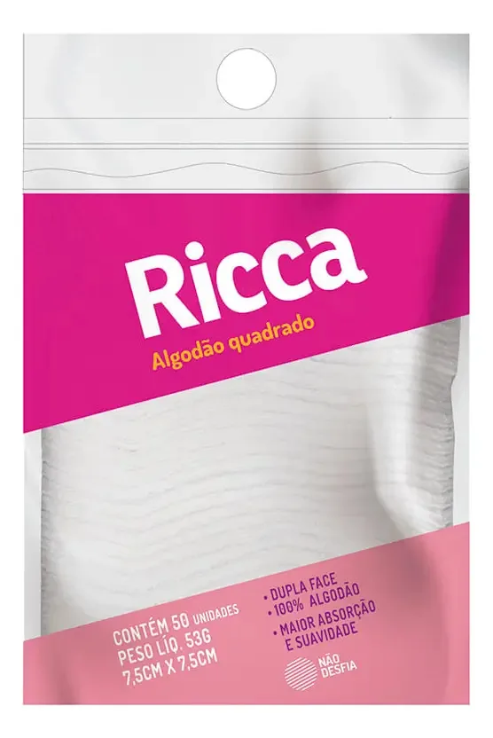 Kit Com 2 Algodões Quadrado Ricca