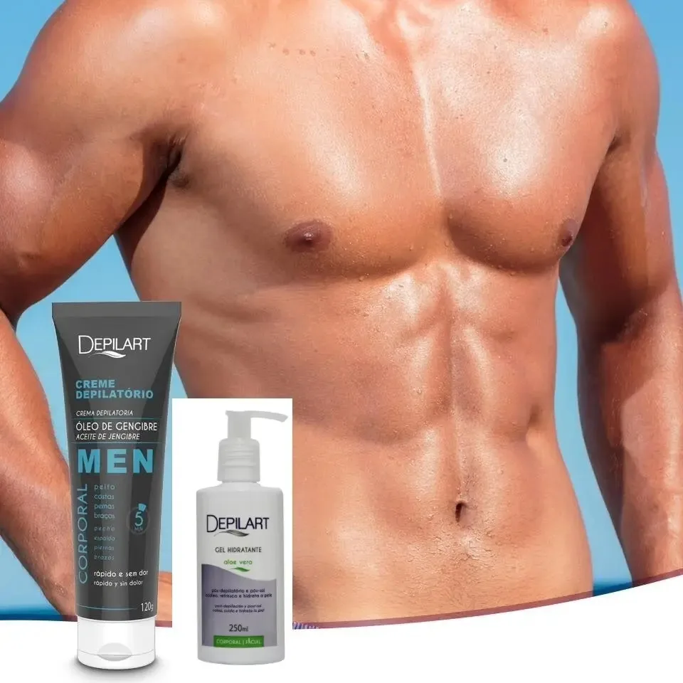 Combo Creme Para Depilação Masculina + Gel Hidratante
