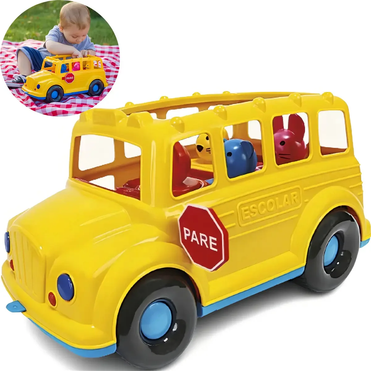 Brinquedo Ônibus Didático Divertido - Poliplac