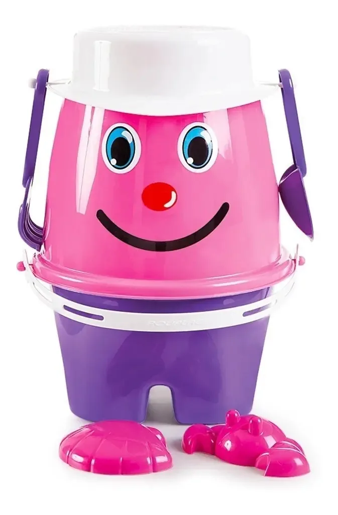 Balde Baldinho De Praia Boneco Didático 7 Pçs Brincar Areia