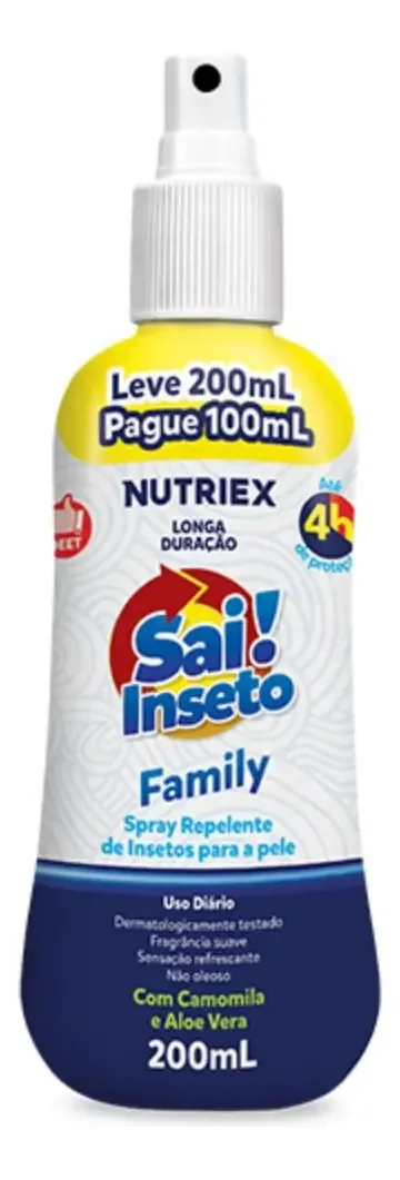 Kit 3 Repelente Suave Sai Inseto Family Kids Duração 200ml