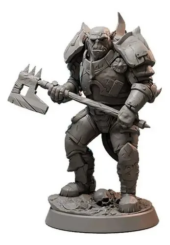 Miniatura Conspiração Orc Lider Escala 72mm Rpg