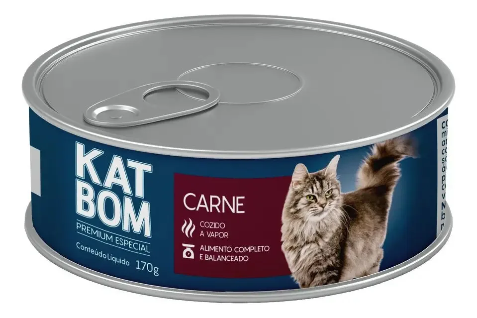 Racao Katbom Gato Carne Lt 170g