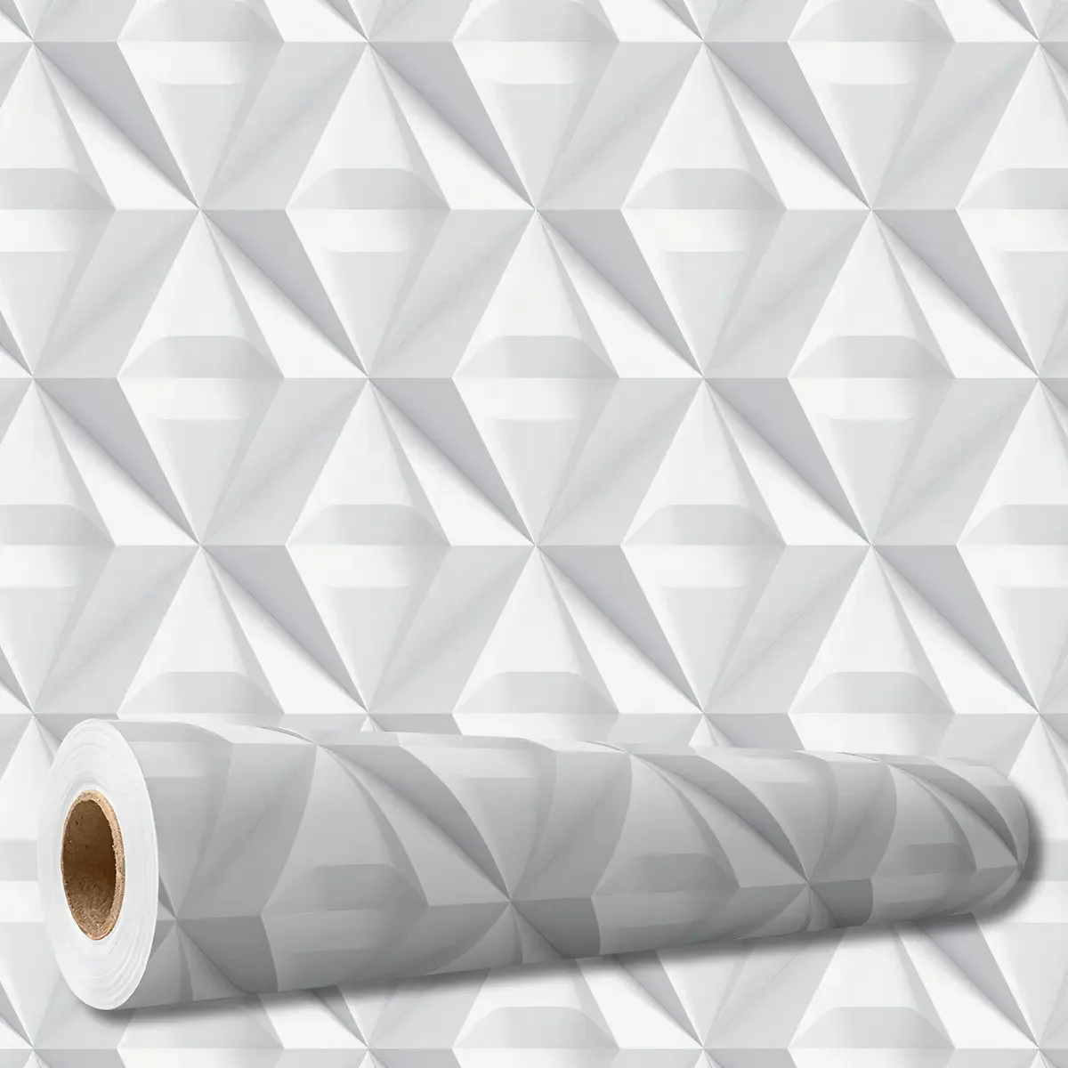 Adesivo Decorativo 5 Mts Papel Parede Efeitos 3d Geométricos Quarto Sala Escritório