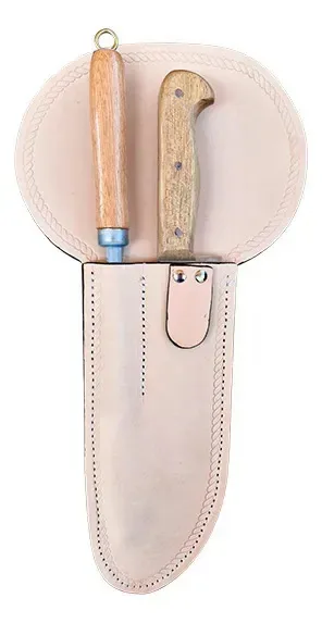 Kit Faca Coqueiro + Chaira + Bainha Pantaneira Carneadeira