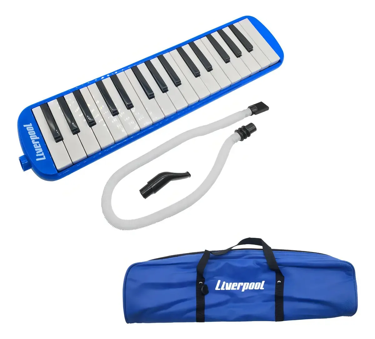 Escaleta 32 Teclas Liverpool 1117 Com Case P/ Transporte Cor Azul