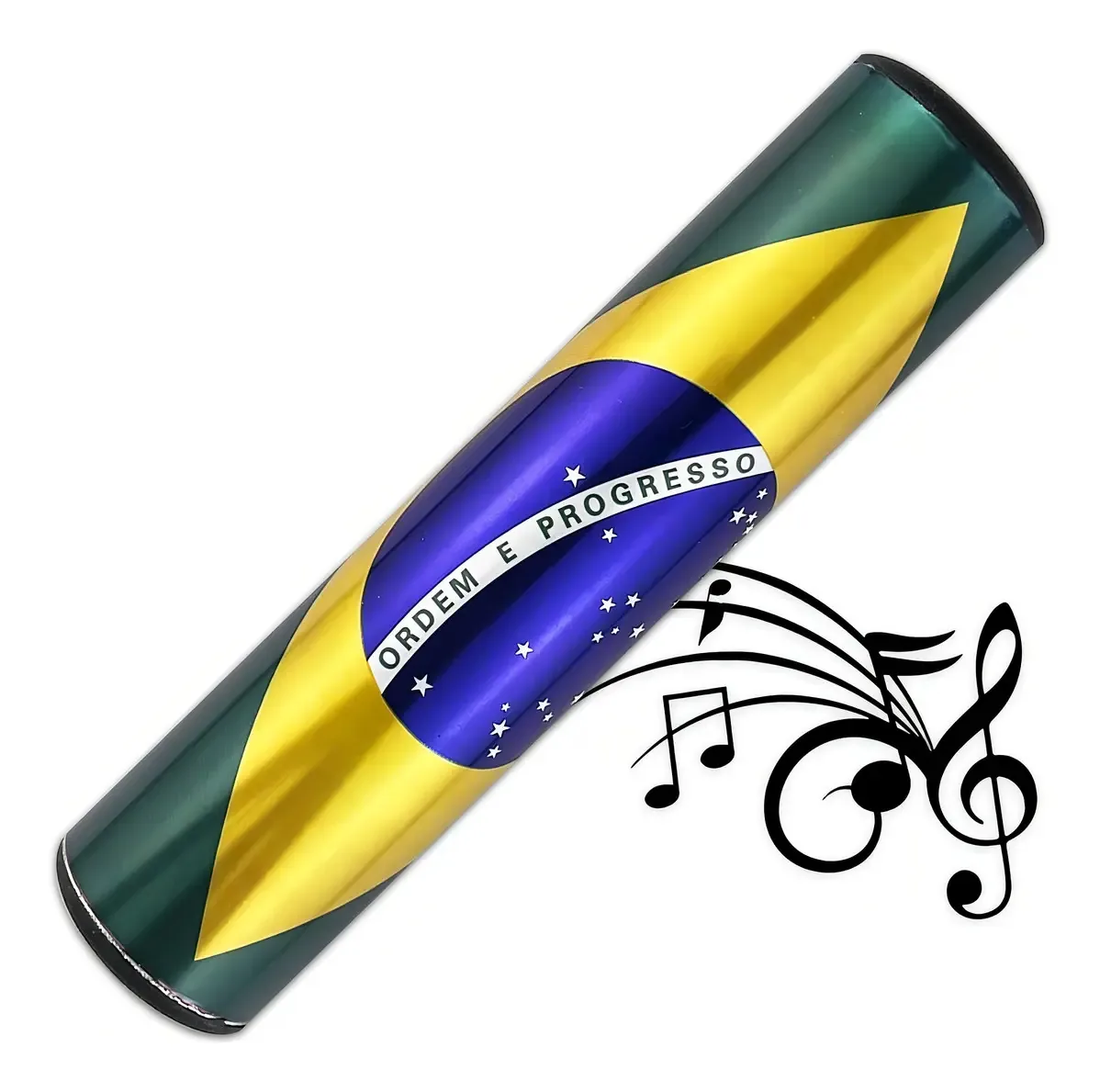 Ganzá Percussão Liverpool - Bandeira Do Brasil Gbr 160mm