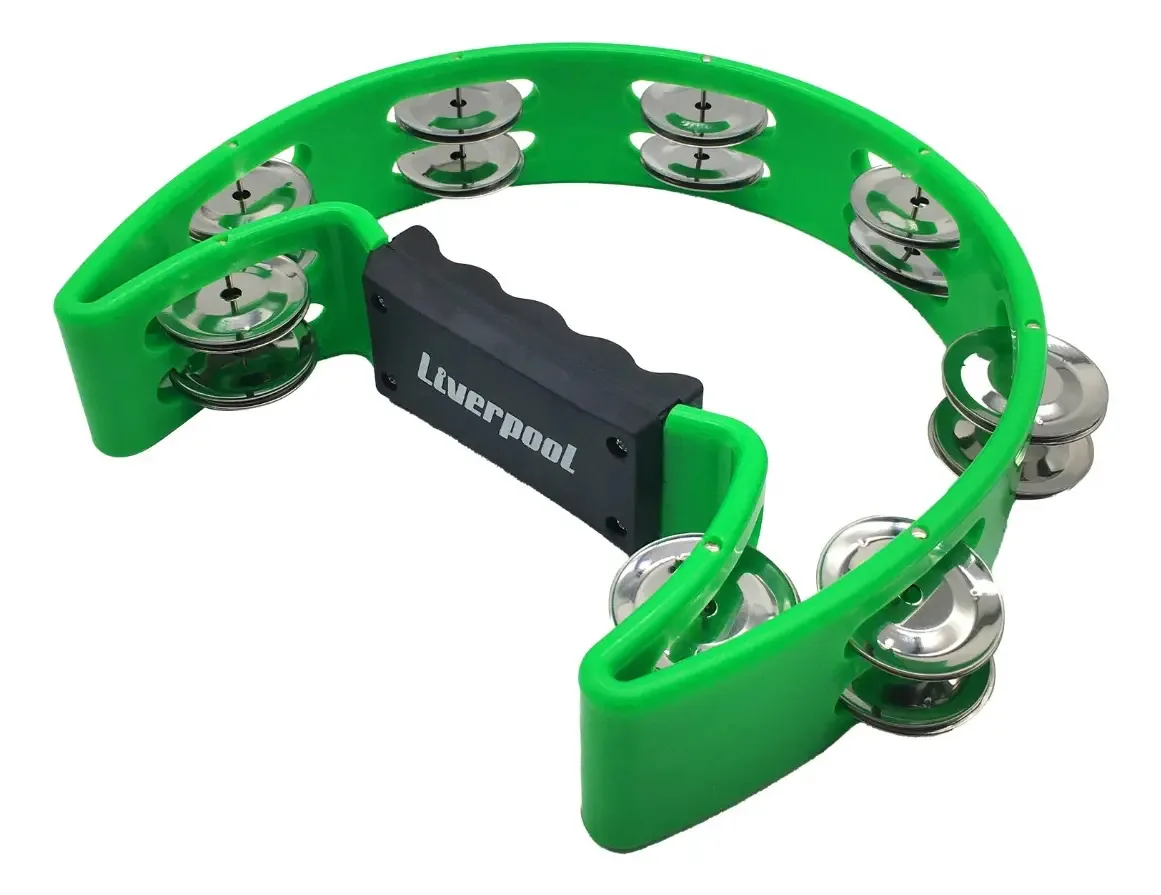 Pandeiro Meia Lua Liverpool Verde Profissional Pml001vd