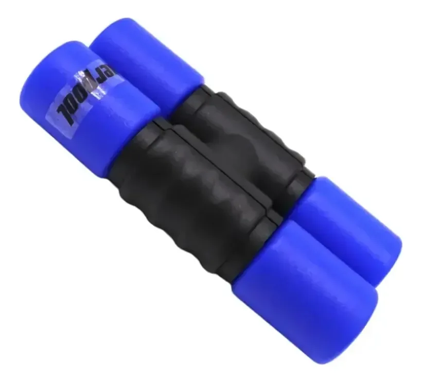 Chocalho Duplo Ganzá Percussão Shaker Com Encaixe Resistente Azul