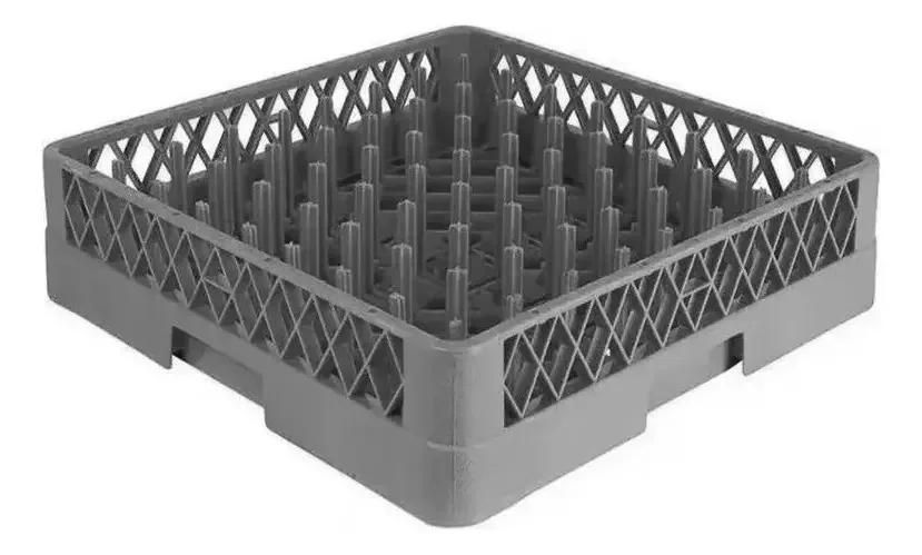 Kit 2 Rack 64 Pinos Pratos Lava Louça Industrial Gaveta 50cm Cor Azul-petróleo