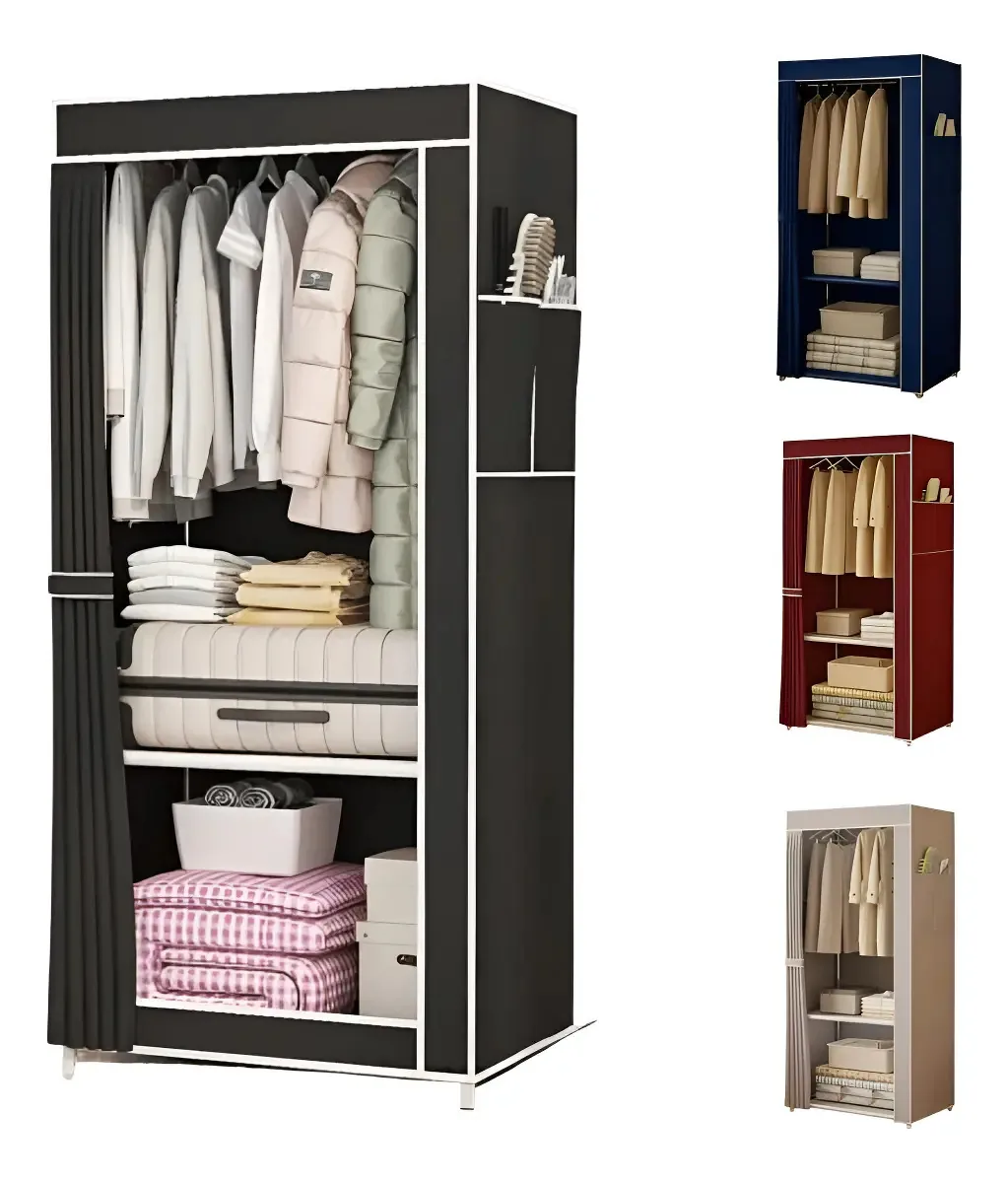 Eps-0902 Guarda Roupa Dobrável Organizador Portátil Armário Vinho
