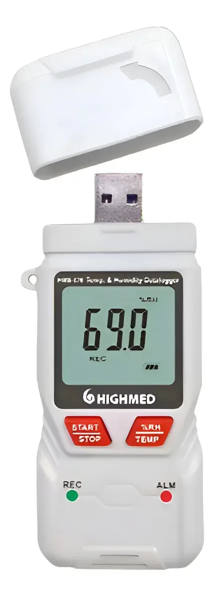 Datalogger Temperatura Umidade Usb C/ Software Data Logger