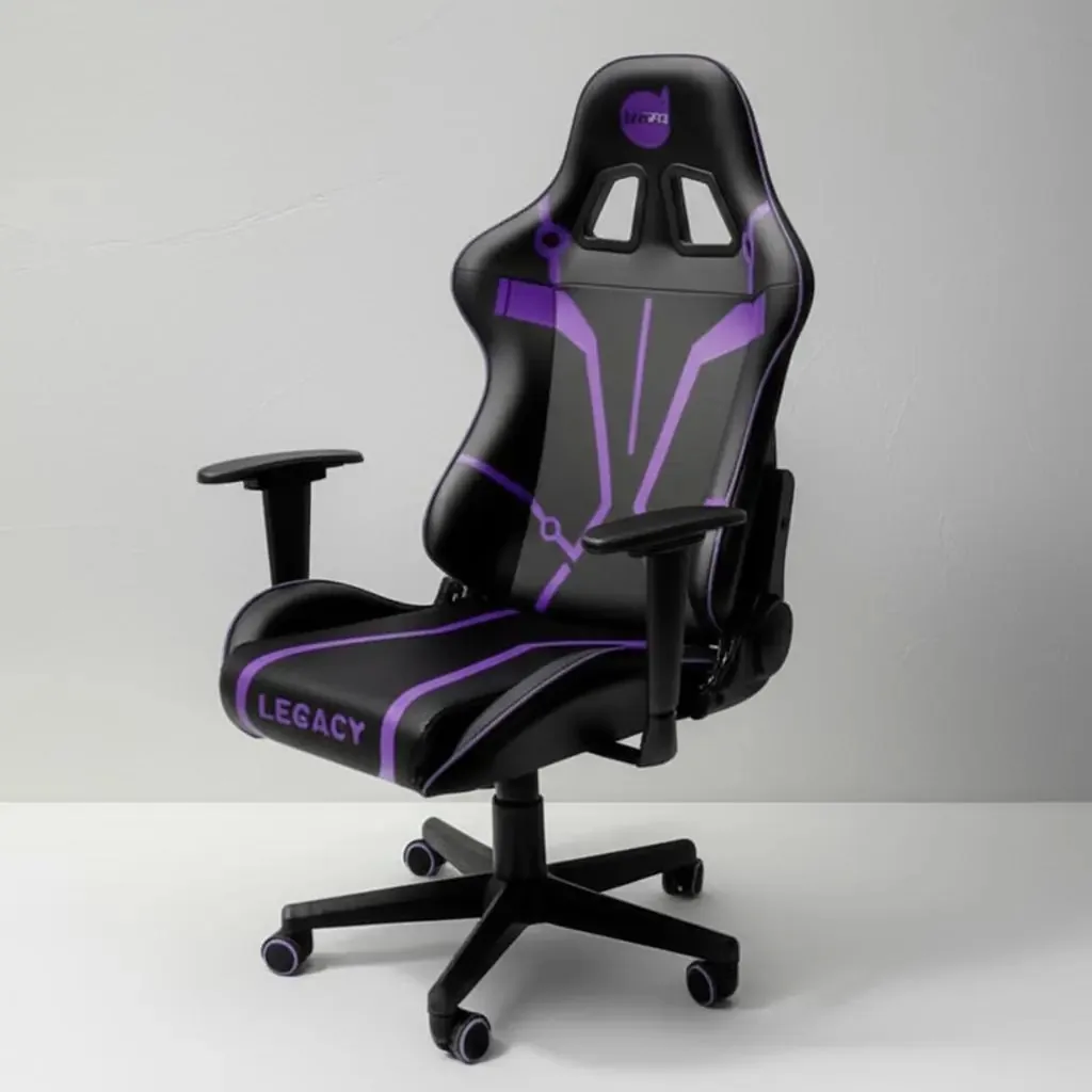 Cadeira Gamer Dazz Legacy Series Preto/roxo 62000143 Material do estofamento Courino/Espuma