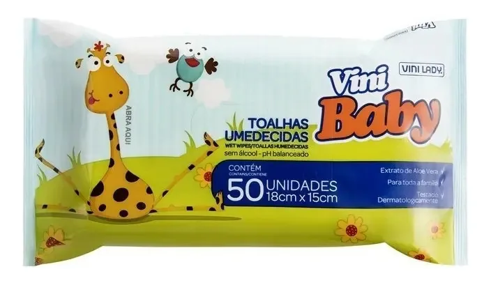 Toalhas umedecidas Vini Lady Vini Baby 50 u