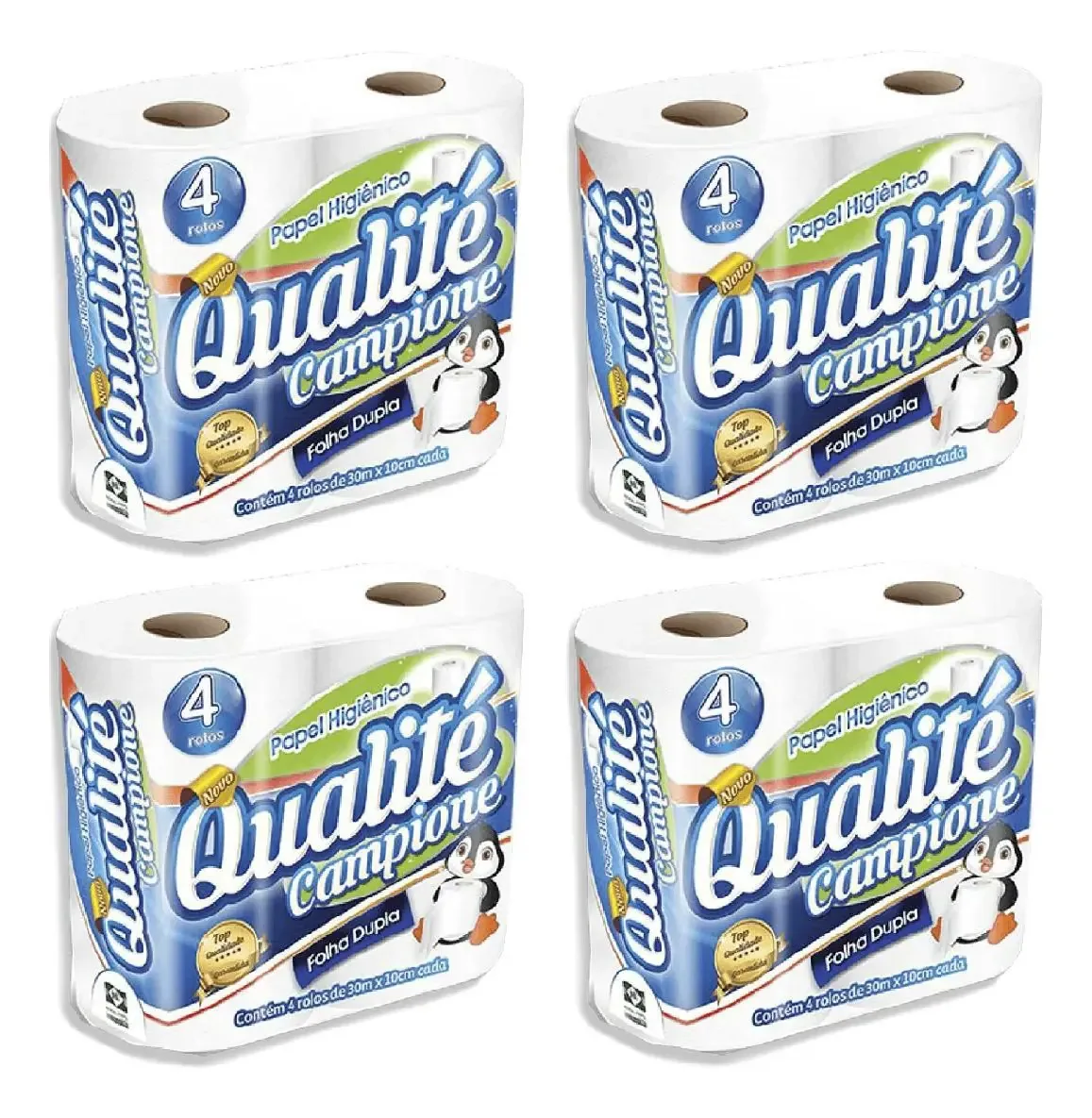 Papel Higiênico Folha Dupla Qualité 30m 4x4 16 Rolos