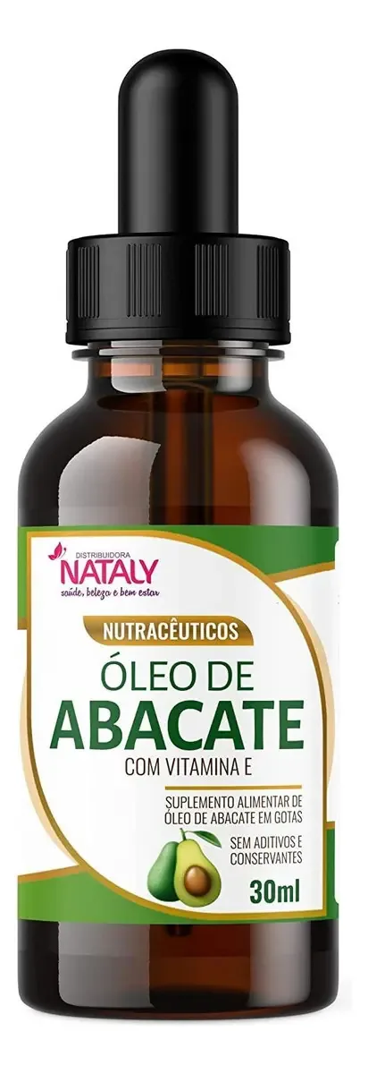 Óleo De Abacate Premium Vitamina E Extravirgem 30ml Nataly