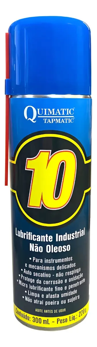 Lubrificante Industrial Não Oleoso 300ml Quimatic 10 Aerossol