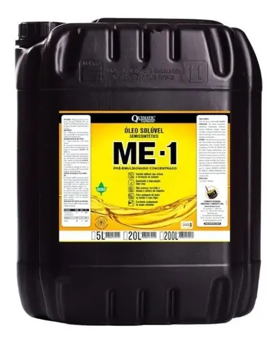 Óleo Solúvel Semissintético 20L Quimatic ME-I Galão Para Usinagem