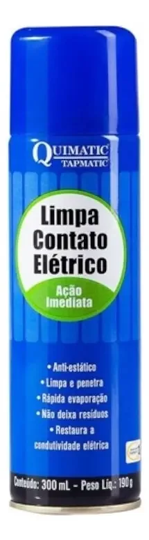 Limpa Contato Elétrico Aerossol 300ml Quimatic Ação Imediata